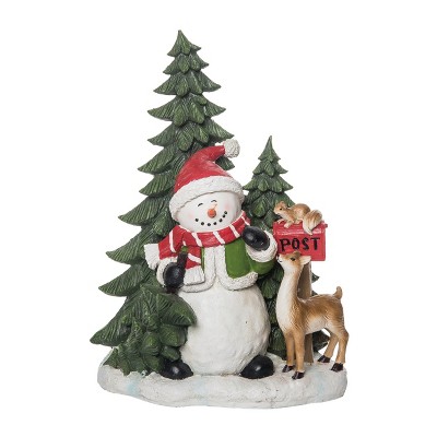 Transpac Resin 15.5 In. Multicolored Christmas Merry Snowman And Tree ...