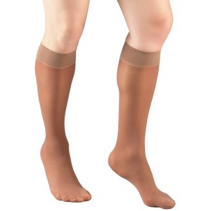 Truform Sheer Compression Stockings, 8-15 mmHg, Women's Knee High Length, 20 Denier - 1 of 4