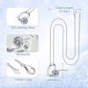 Moissanite Necklace for Women, Heart Round Moissanite Pendant with 925 Sterling Silver 14K Necklace for Wife, Mom, Girlfriend Jewelry Gifts - 3 of 4