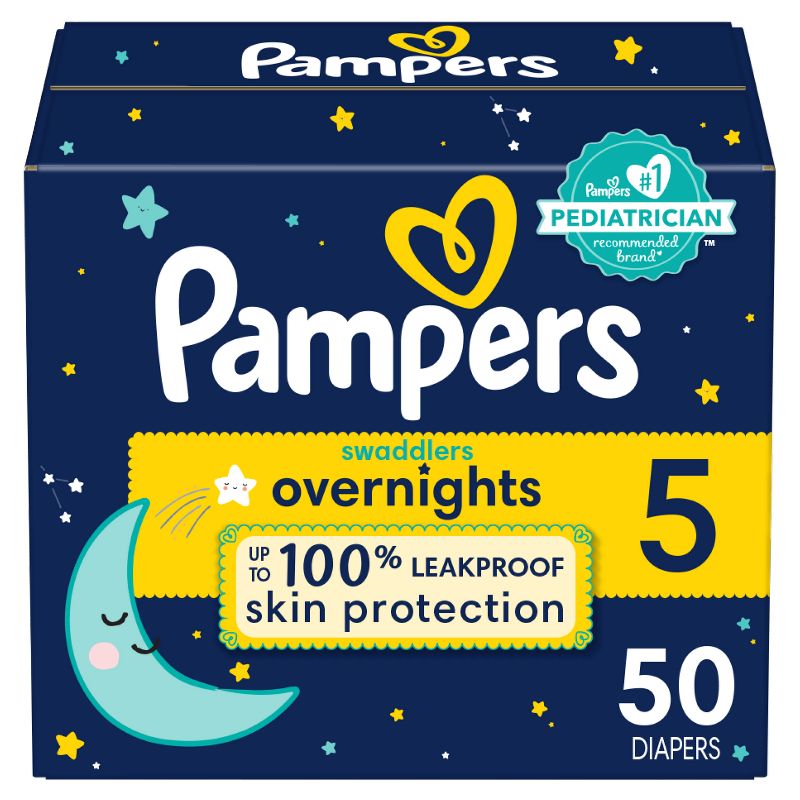 Pampers Swaddlers Overnight Diapers - (Select Size and Count), 1 of 16