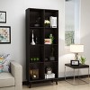 Christopher Knight Home 77.32" Elouera Mid Century Bookcase Walnut: 8-Tier Storage, Wood Composite - 2 of 4