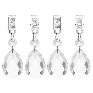 Unique Bargains Metal Outdoor Garden Decorative Tablecloth Weight Clips 4 Pcs - 1 of 4