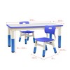 ECR4Kids Rectangle Dry-Erase Activity Table with 2 Adjustable Chairs, 3-Piece - 2 of 4