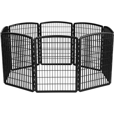 Iris 34'' Exercise 8-panel Pet Playpen Without Door, Black : Target