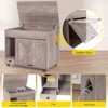 Aivituvin Wooden Cat Litter Box Enclosure | Side Table with Wheels-AIR7018 - 3 of 4
