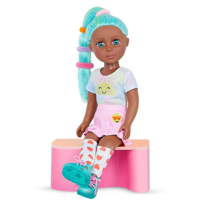 Glitter Girls Duckie Turquoise Hair &#38; Styling Accessories 14&#34; Poseable Fashion Doll, 3 of 12