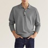 BLUEMING Mens Polo Collar Long Sleeve Button Down Lightweight Casual Golf Sport Outdoor Pullover Sweatshirts - 2 of 2
