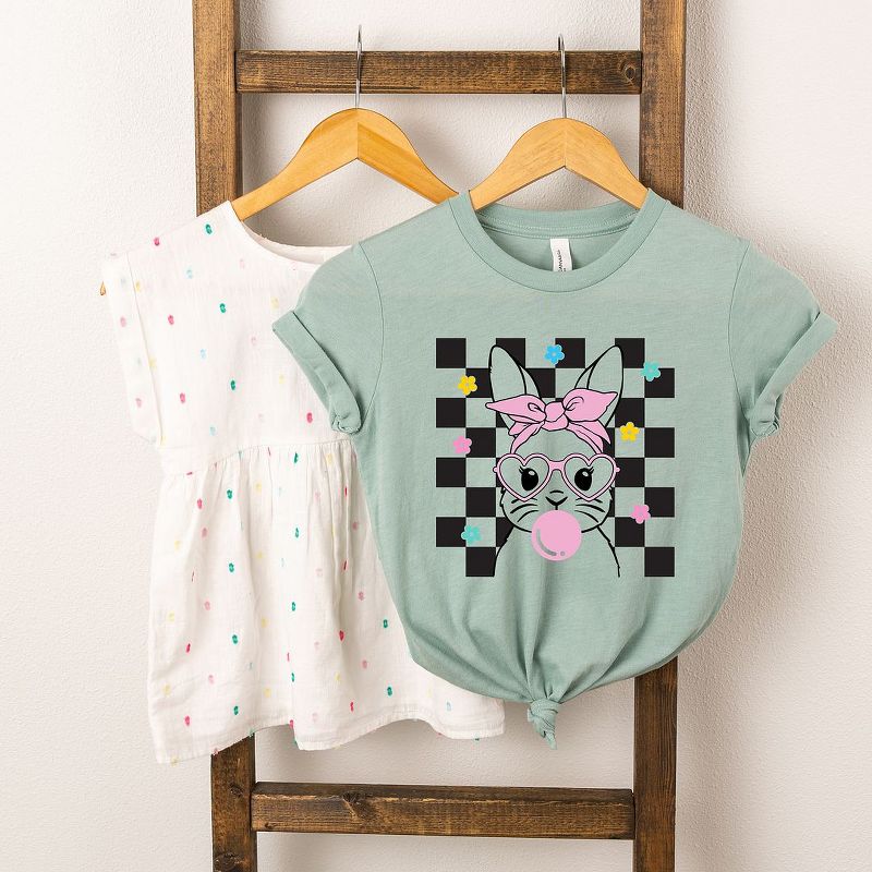 The Juniper Shop Checkered Groovy Bunny Youth Short Sleeve Tee, 2 of 3