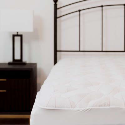 Twin White Down Alternative Copper Infused Mattress Pad