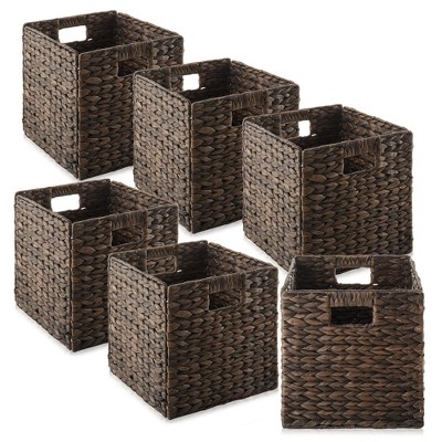 Casafield Set of 12 Collapsible Fabric Cube Storage Bins - 11 Foldable  Cloth Baskets for Shelves, Cubby Organizers & More