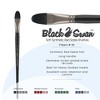 Black Swan Synthetic Red Sable Paint Brushes Filberts -  Professional Quality Long Handle Paint Brushes for Oil, Heavy Body Media and Acrylic - - 2 of 4