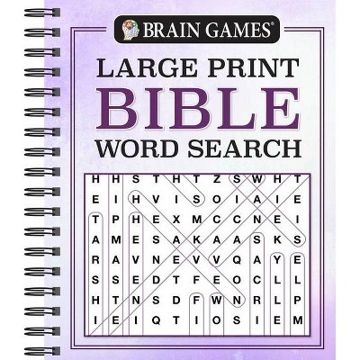 Brain Games - Large Print Bible Word Search - (Brain Games - Bible) by  Publications International Ltd & Brain Games (Spiral Bound)