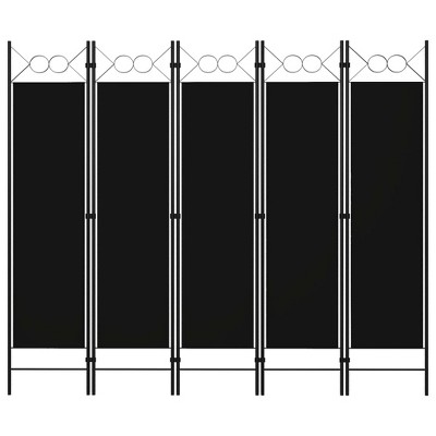 VidaXL 5-Panel Room Divider Black 78.7Inchx70.9Inch