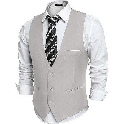 COOFANDY Men's Suit Vest Slim Fit Formal Dress Waistcoat