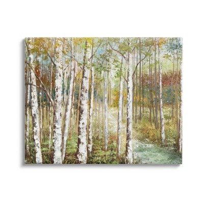 Stupell Birch Orchard Grove Hiking Path Gallery Wrapped Canvas Wall Art
