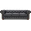 GDFStudio Grady Classic Chesterfield 3-Seater Tufted Faux Leather Upholstered Sofa with Thick Cushions - 4 of 4