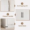 Arched Bookshelf 71.6" Tall Kitchen Pantry, Farmhouse Storage Cabinet, Large Storage Pantry with Doors, Arched Bookcase with Cabinets - 4 of 4