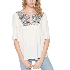 Sanctuary Clothing Womens Zambia Embroidered Knit Blouse - 1 of 1