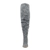 Fashion To Figure Women's Sana Scrunched Thigh high - Wide Width - 11, SILVER REFLECTIVE CA - 4 of 4