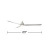 Casa Vieja 60" Sailplane Modern Indoor Outdoor Ceiling Fan 3 Blade LED Light Remote Control Silver Finish Bedroom Patio Living Room Damp Rated - 4 of 4