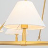 Rennnsan Dalvenne 39"W 6-Light Wagon Wheel Linen Classic Dimmable Chandelier in Gold - 4 of 4