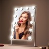 VEVOR Hollywood Vanity Mirror With Lights,12 Dimmable Bulbs & 3 Color Lighting Modes,Detachable 5X Magnification,360 Degree Rotation16.1x11.8 in,White - 2 of 4