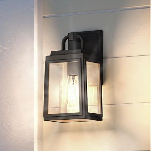 Urban Ambiance Luxury Modern Outdoor Wall Light,  11.875"H x 5.5"W,  Midnight Black Finish, UHP1242 - 1 of 4