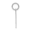 Black Bow Jewelry 14k White Gold, Jersey Collection, Medium Number 1 Pendant - 2 of 4