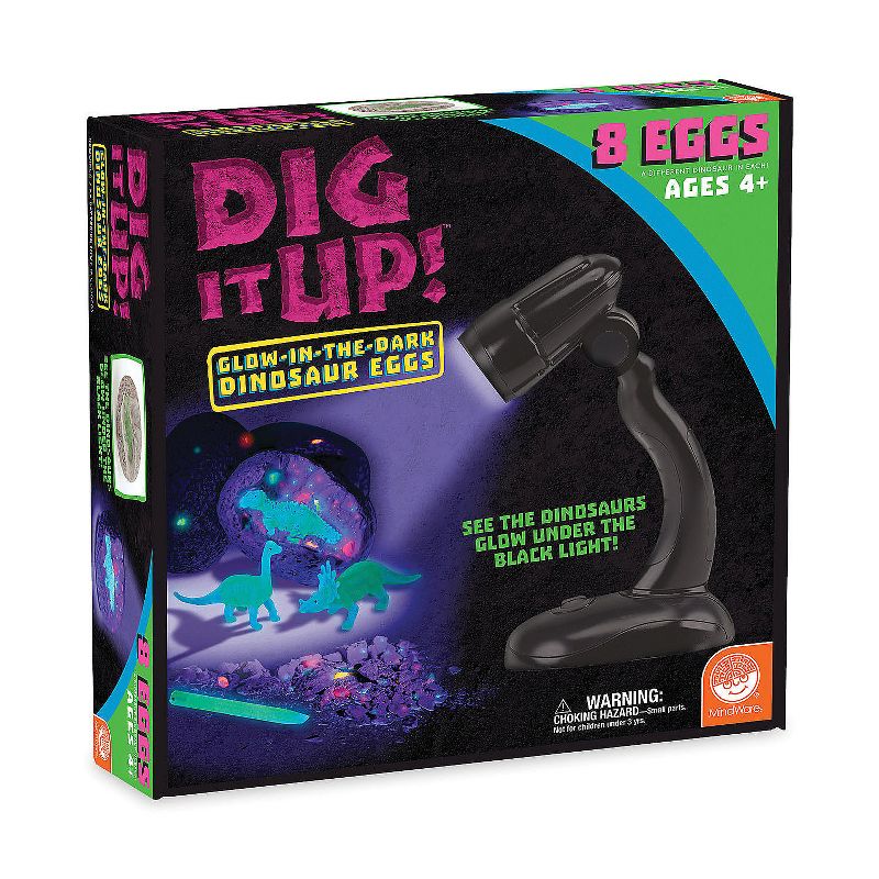 Dig It Up! Glow in The Dark Dinosaur Eggs Excavation Kit - Unconver Glowing Dinosaurs - Includes 8 Eggs, 1 of 5