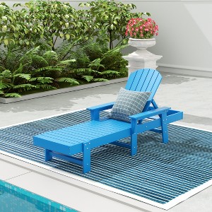 WestinTrends Dylan Adirondack Poly Reclining Chaise Lounge With Arms - 1 of 4