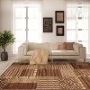 Modern Block Patchwork Power-Loomed Living Room Bedroom Entryway Indoor Area Rug or Runner by Blue Nile Mills - 2 of 4