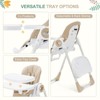 Baby High Chair with Adjustable Height & Footrest, Folding Highchairs for Babies and Toddlers with 5-Point Harness & 5-Recline Positions - 3 of 4