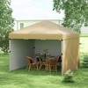 Resenkos Backyard Garden Canopy, Camping Canopy Screen Tent,10' x 10' Pop Up Canopy with Sidewalls, Weight Bags and Carry Bag, Beige - 4 of 4