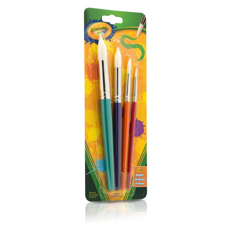 Crayola 4ct Big Paint Brushes with Round Tips, 3 of 5