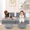 Infans 6PCS Modular Kids Foam Play Couch Set w/Washable Covers Sectional Play Sofa - 4 of 4