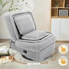 NicBex Modern Swivel Rocking Single Sofa with Adjustable Backrest and Footrest,Fluffy Recliner Chair for Living Room,Department - 2 of 4