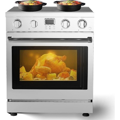 30" Electric Range with 4 Heating Elements Convection Oven 4.8 Cu. Ft. Capacity, 6 Functions - Professional with Smooth Glass Top, Stainless Steel