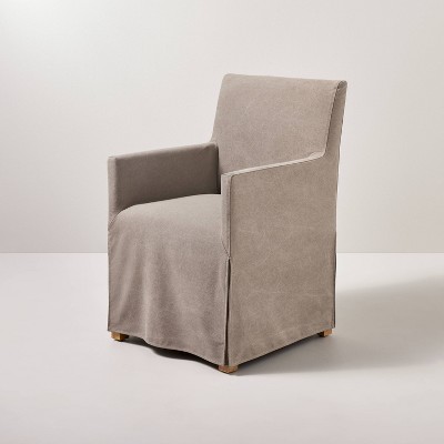 Arm long dining chair slipcover hot sale