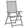 VidaXLPatio Reclining Chairs 3 pcs with Cushions Solid Acacia Wood - 3 of 4