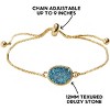 Humble Chic NY Simulated Druzy Chain Bracelet for Women - Boho Stackable Adjustable Bolo Slider Bracelet - 4 of 4