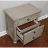 3 Earl Drawer Nightstand Gray - HOMES: Inside + Out: With USB Port, Metal Glides, Wood Veneer, 75lb Capacity - 4 of 4