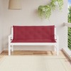 vidaXL Garden Bench Cushions Set in Wine Red – Oxford Fabric, Hollow Fiber Filling, for Outdoor/Indoor Use, 59.1"x19.7"x2.8" - 2 of 4