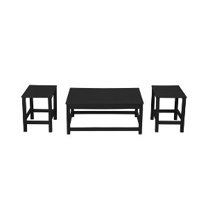 WestinTrends 3pc Outdoor Patio Adirondack Coffeet Table and Side Tables set - 1 of 4