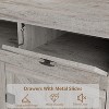 GustoWave Farmhouse TV Stand for 80 Inch TVs, Long Entertainment Center with 4 Storage Drawers & 3 Open Shelf - 4 of 4