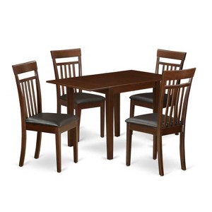 HomeStock 5-Pc Mahogany Finish Solid Wood Top - Dining Room Set - Seats 4 - 1 of 4