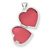 Black Bow Jewelry 14k White Gold 15mm Double Design Heart Shaped Locket - 3 of 4