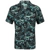 Mio Marino Mens Casual Button-Down Hawaiian Short Sleeve Shirt - 2 of 4