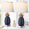 Aortzio Set of 2 Decorative Table Lamps,Bedside Lamp with 2USB,3-Way Dimmable - 3 of 4