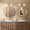 Apmir Round High Quality Aluminum Alloy Framed French Cleat Mounted Wall Decor Bathroom Vanity Mirror in matte black with 5-Year Warranty - 3 of 4