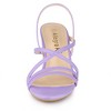 Allegra K Women's Open Toe Strappy Slingback Chunky Heels Slide Sandals - 2 of 4